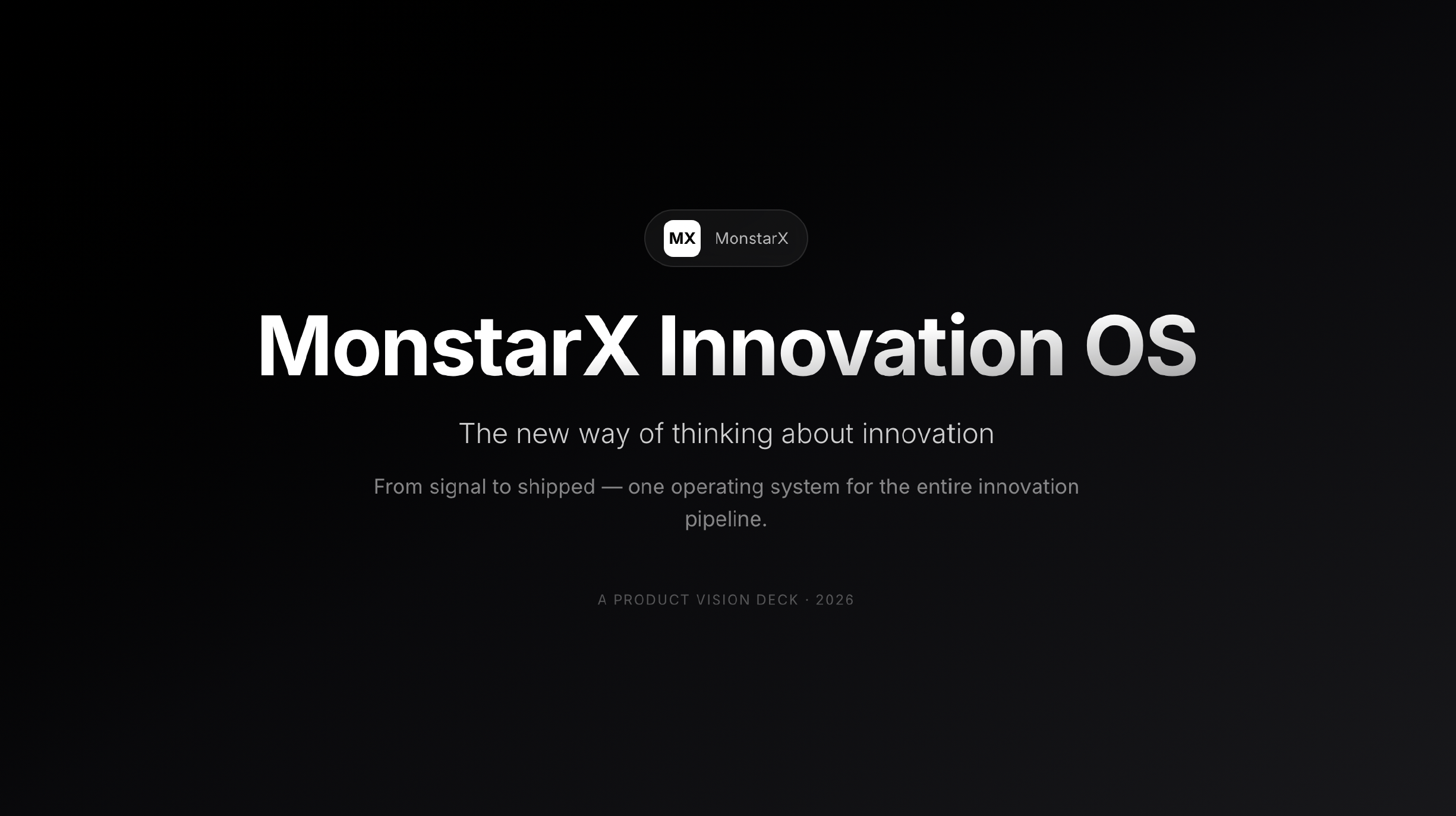 MonstarX Innovation OS — product vision